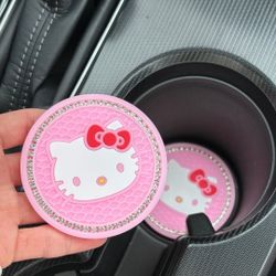 2 Hello Kitty Cupholder Coasters SHIPPING AVAILABLE 