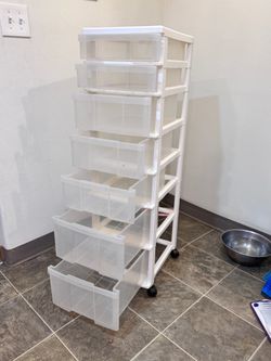 7-Drawer Rolling Plastic Storage Cart