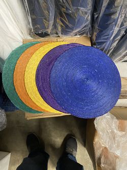 Colored Placemats 13 3/4 Inch Round  $1 Each 
