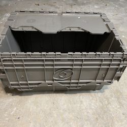 Large Storage Container With Lid - Grey