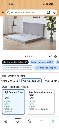 Travel mattress Queen size