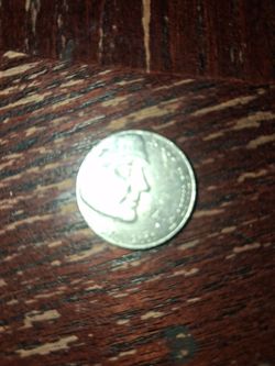 Silver-Toned Coin with Portrait