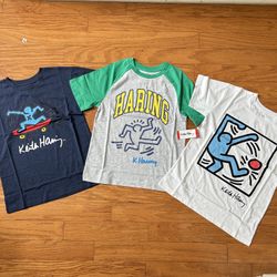 NWT Keith Haring kids Graphic T-Shirt 3-Pack Size M 10/12
