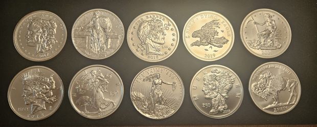 Silver .999 1oz Zombucks Series 1 Complete Set