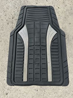 Single Rubber Car Mat - Silver Bling
