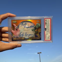 2025 TOPPS CHROME SPONGEBOB FAGERBAKKE/BUMPASS DUAL AUTOGRAPHS (08/25) #DA-PT PSA 9