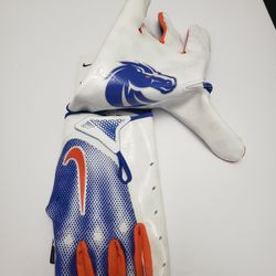 Nike Boise State Broncos Team Issued White Vapor Jet 7.0 Football Glove Size 3XL
