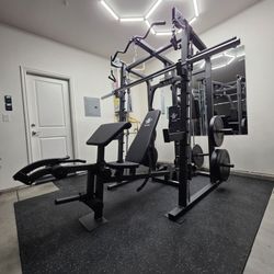 Smith Machine 2001 | Multi-Use Adj Bench | Gym Equipment | Fitness | Squat Rack | Excercise |🔴WEIGHTS AND BARBELL SOLD SEPARATELY 🔴 FREE DELIVERY 🚚