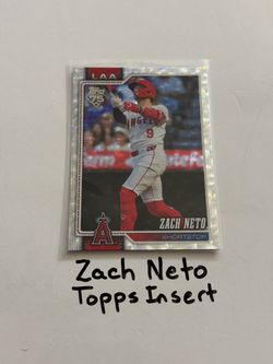 Zach Neto Los Angeles Angels Shortstop Topps Short Print Insert Card.