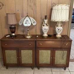 Antique Cabinets And Lamps 