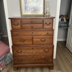 Vintage Wood Chest Of Drawers