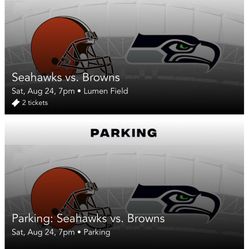 Seahawks Tickets VS Cleveland Browns.