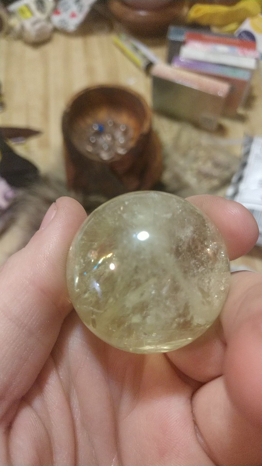 Small citrine Crystal sphere