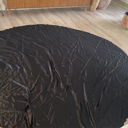 6 Tablecloth Black Satin Shiny Round 120 Inch Diameter Six Of Them