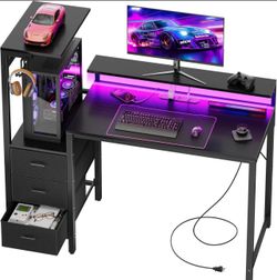 Gaming desk with led lights