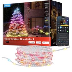 Govee Christmas Lights 2, RGBWIC 164FT 500LEDs String Lights for Holiday Decor, Smart Indoor Outdoor LED Decoration with Shape Mapping Function, 130+ 