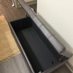 Leather Chest Ottoman