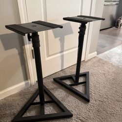 Adjustable Speaker Stands (Pair) – Heavy Duty – $45