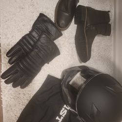 Motorcycle Helmet, Boots, Gloves