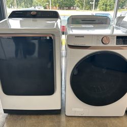 Samsung electric washer and dryer set $999 with warranty
