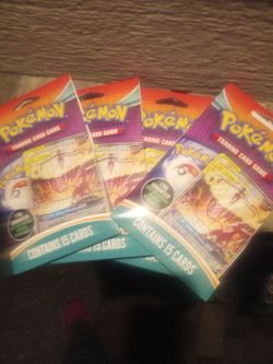 58 pokemon booster packs 15 card
