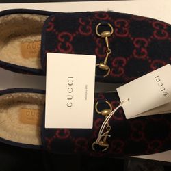 Men Gucci Wool Loafers  (size 11) 