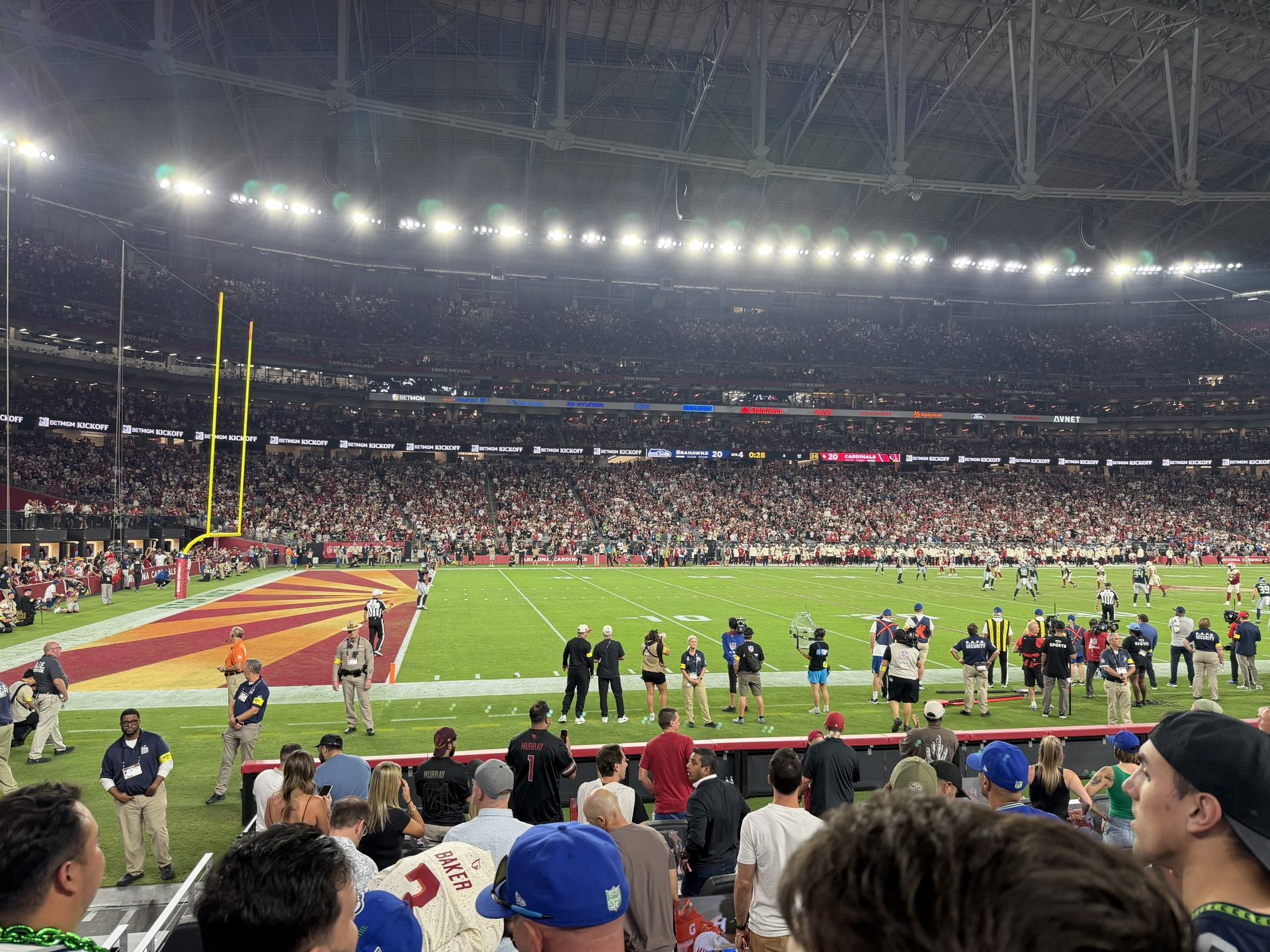 3 Lower Bowl Sideline Tickets Los Angeles Rams at Arizona Cardinals