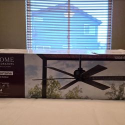 Home Decorators Cortaine 54" Ceiling Fan – Matte Black (New, Open Box)