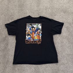 Dragon Ball Z Super Goku Vegeta Saiyan T-Shirt TOEI Anime Black Men's 2XL