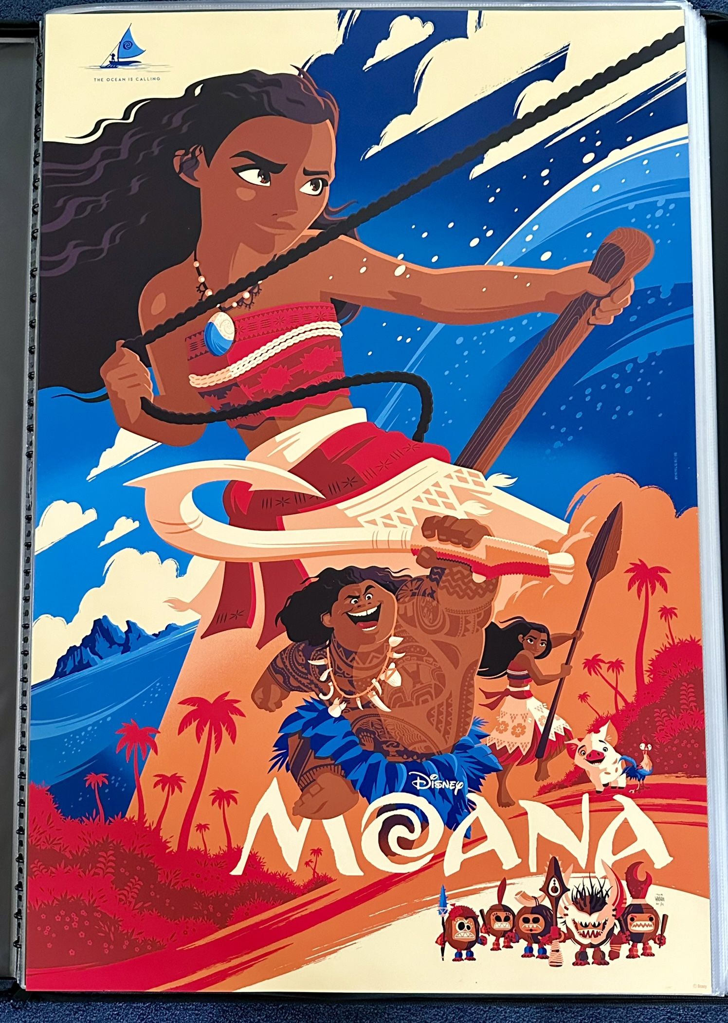 Tom Whalen MOANA Dawn Variant Artist Proof AP Print MONDO Cyclops DISNEY SIGNED