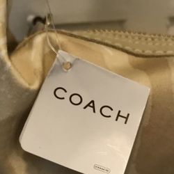 Coach Small Hobo Khakis Handbag Purse Leather & Fabric ~ MFSRP $178