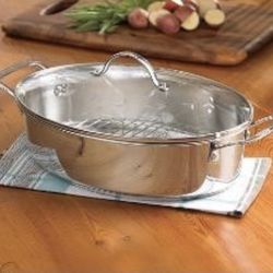 Princess house Classic 5qt Oval Roaster With Rack And Lid