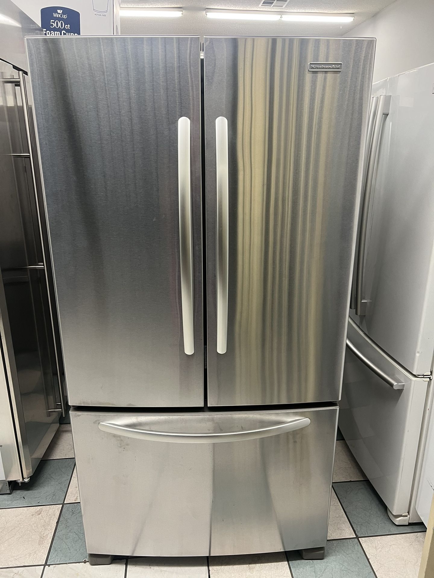 Kitchen aid three door fridge great condition