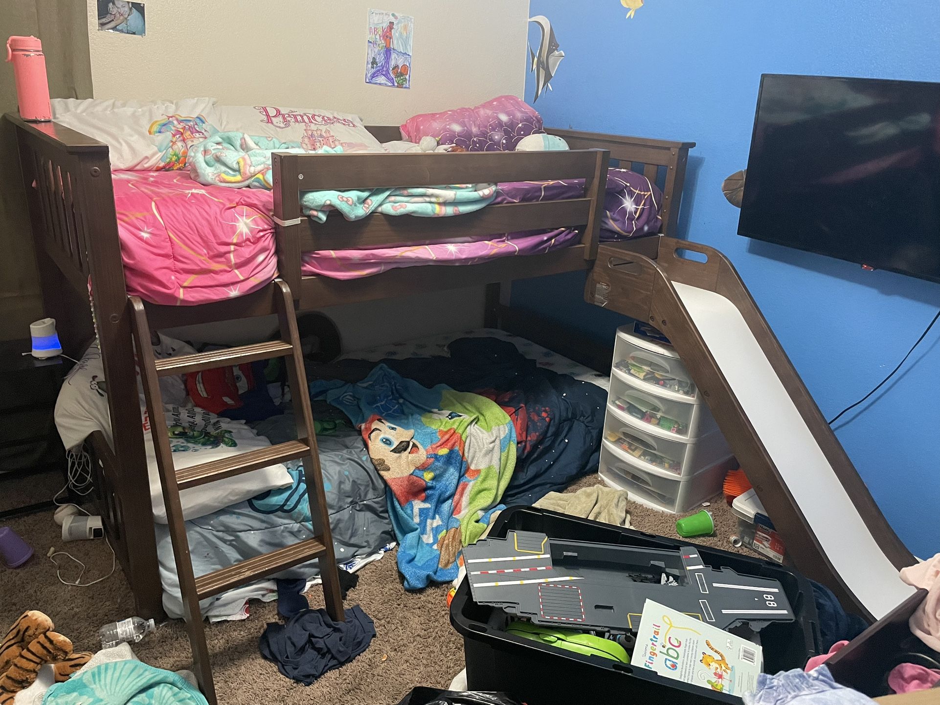 Loft Bunk Bed With Ladder And Slide 