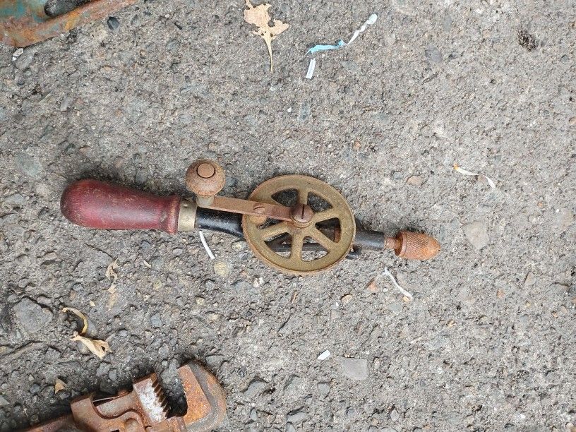 antique Wood drill
