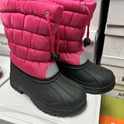 Kids Boys And Girls High Barrel Plus Fleece Winter Snow Boots