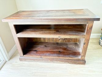 Wood Media Console Stand