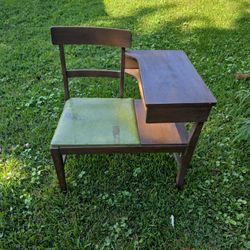 Old Telephone Table and Chair 