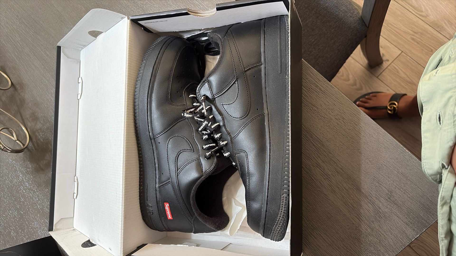 Supreme x Nike Air Force 1 Low Black/Black 