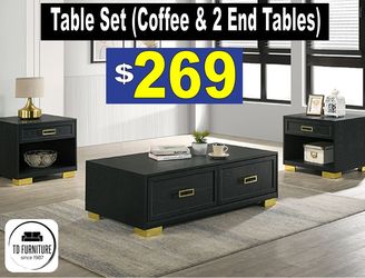 Table Set (Coffee & 2 End Tables)