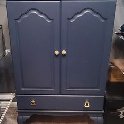 Navy Armoir Cabinet