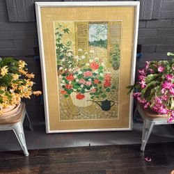 Geraniums and Daisies