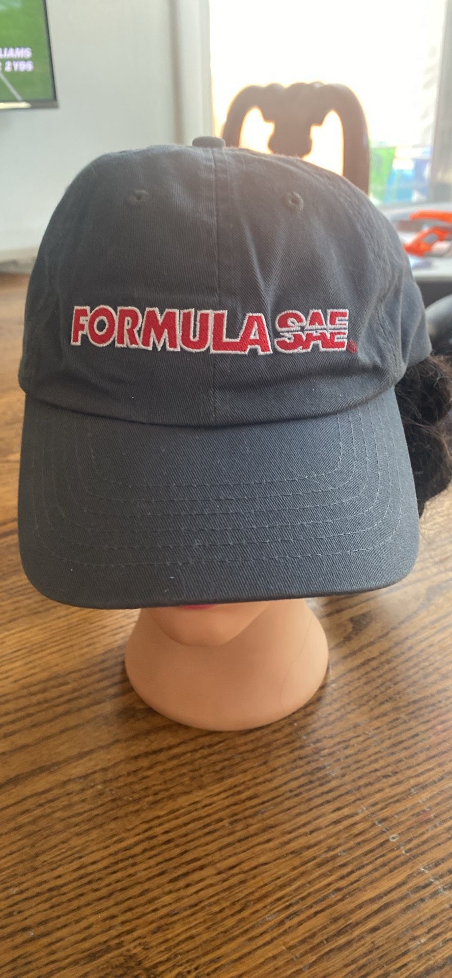 Formula SAE Strap Back Hat Gray Cap Adj