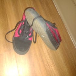Red And Black Vans Size Mens 7 Women 8.5