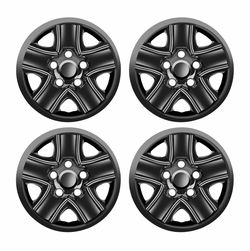 TULALUX Wheel Skins Compatible with Toyota Tundra 2007-2021; 18 inch Wheel Covers; Set of 4 Packs (Glossy Black)