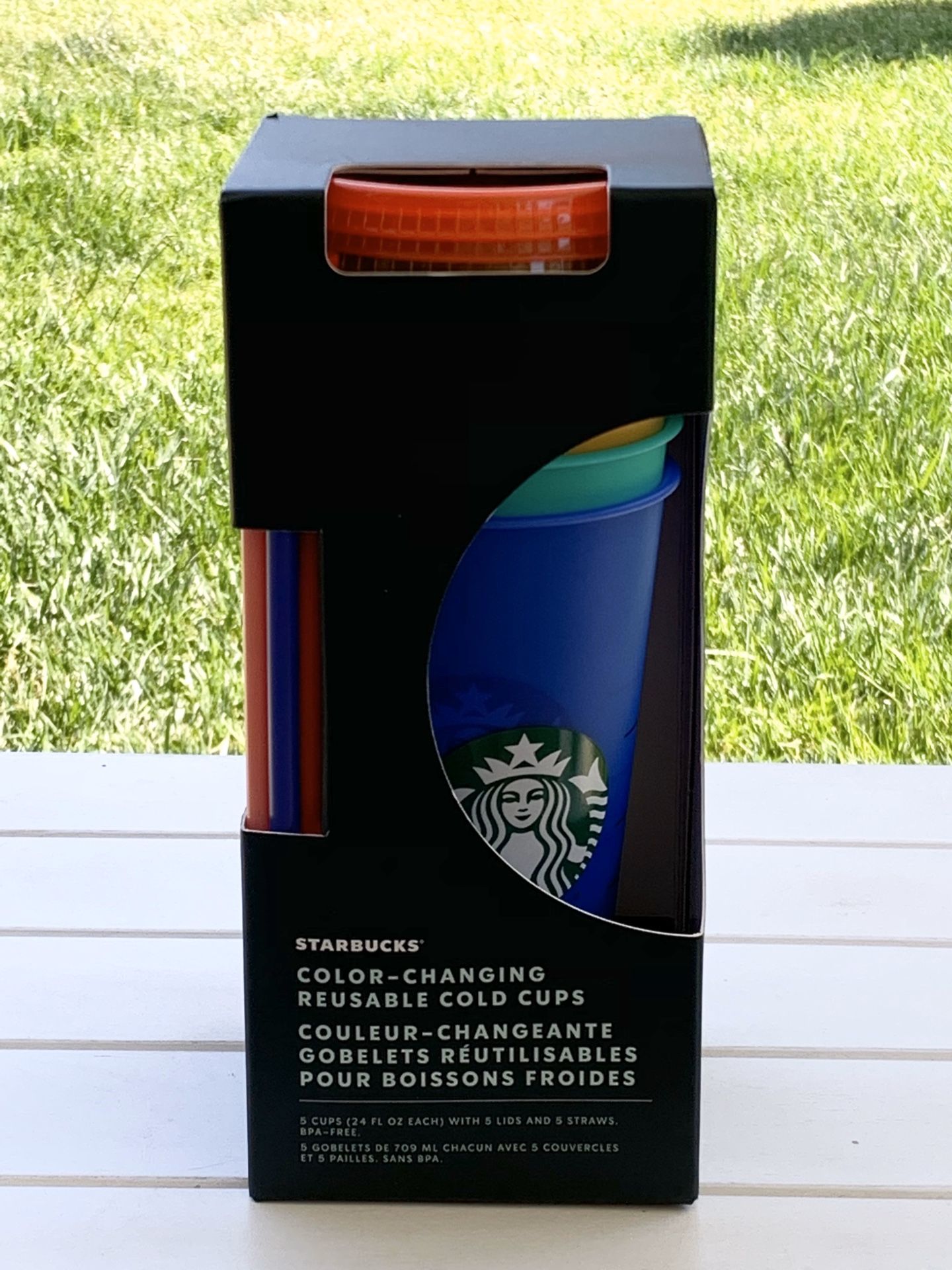 Starbucks Color Changing Cups pack. 5 cups in the pack.