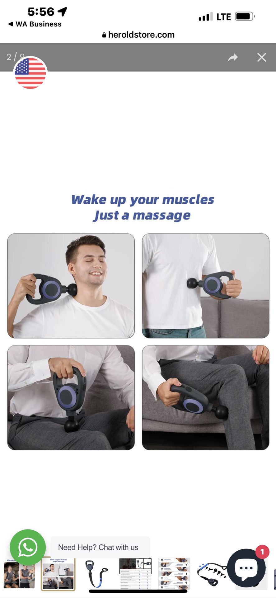 Total Body Massage Gun w/ Vibrating Belt - Newest Physical Therapy 