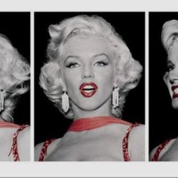 Iconic Marilyn Monroe 3-Panel Framed Wall Art (Triptych Print)