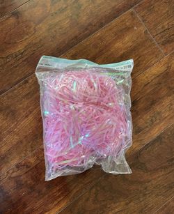 Pink Easter Fake Basket grass Filler