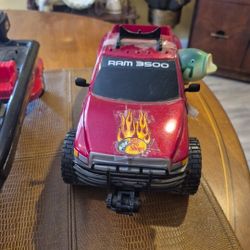 Bass pro shops, Plasic Toy Ram 3500 truck and boat and trailer